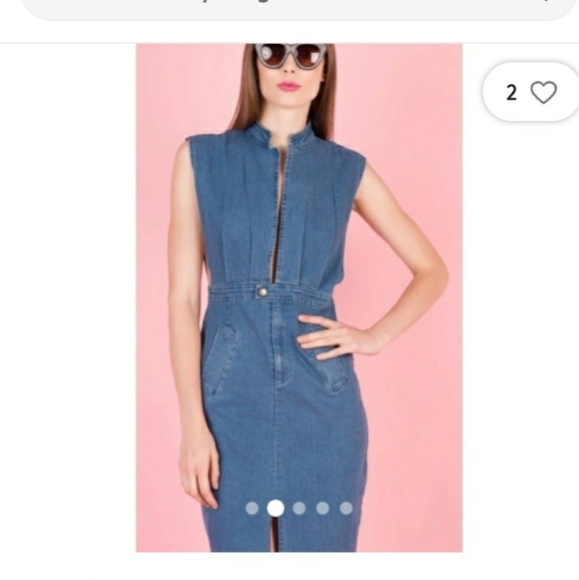 Women's Denim Jumper - Picture 3 of 5